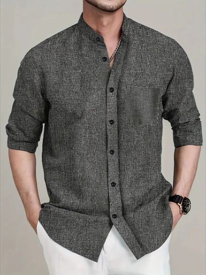 EleMen’s Premium Slim Fit White Shirt & Casual Trouser Set