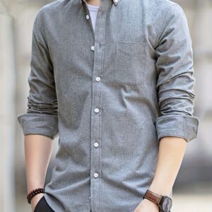 EleMen’s Premium Slim Fit White Shirt & Casual Trouser Set