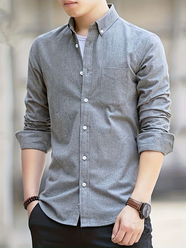 EleMen’s Premium Slim Fit White Shirt & Casual Trouser Set